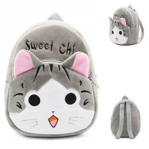 Lovely Cat Shape Backpack Cute Cartoon Animal Plush Cartoon Backpack School Bags For Toddle Kids Children MINI Bookbags mochila